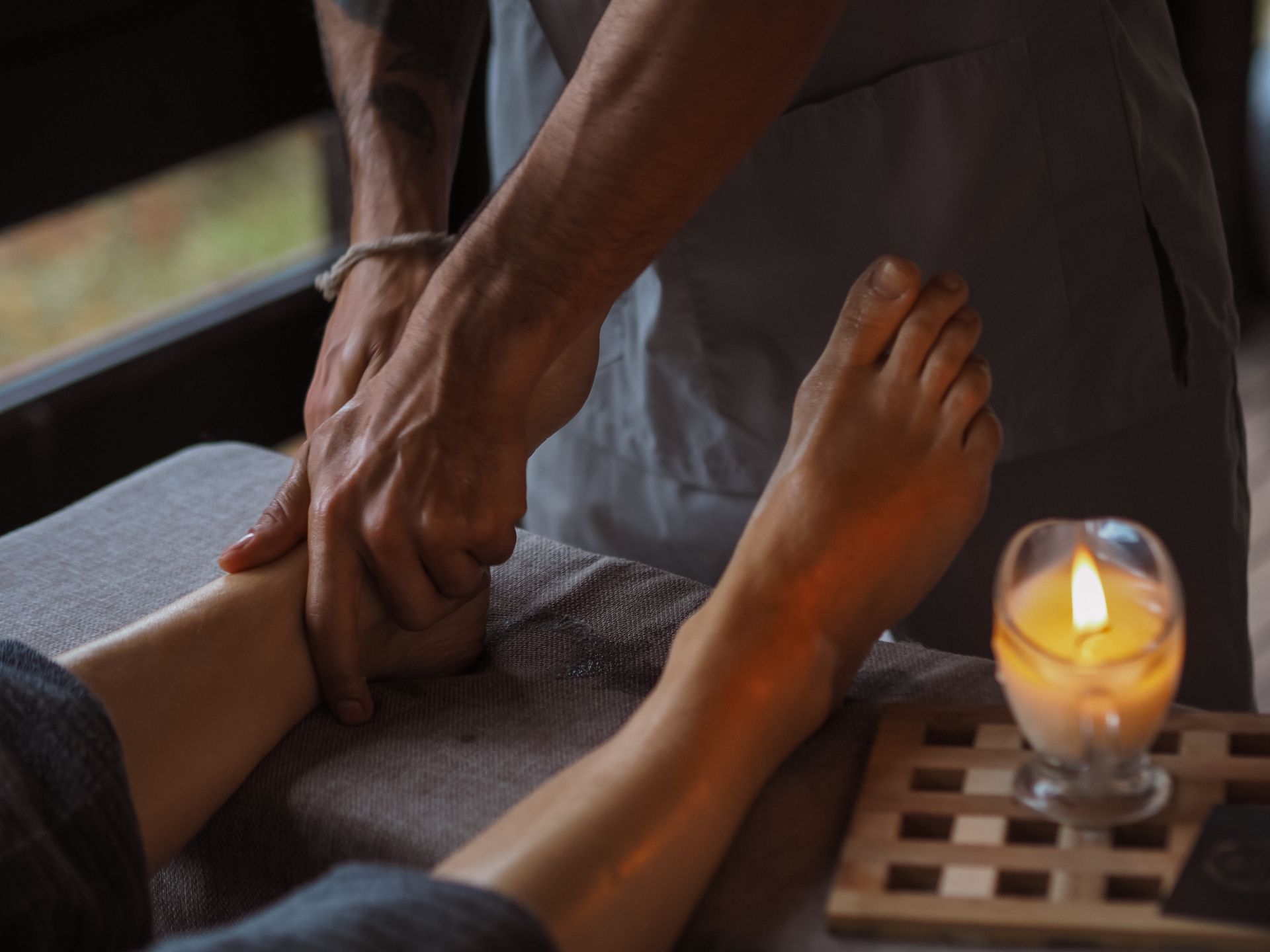Candlelit spa treatment at Release Massage Therapy